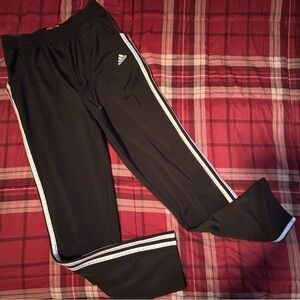 Adidas Kids Black Sweatpants with White Accents